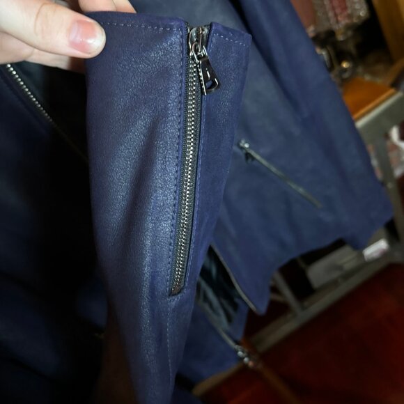 $2298 JOHN VARVATOS Burnished Purple Sheepskin Racer sz. 48 - Picture 10 of 15